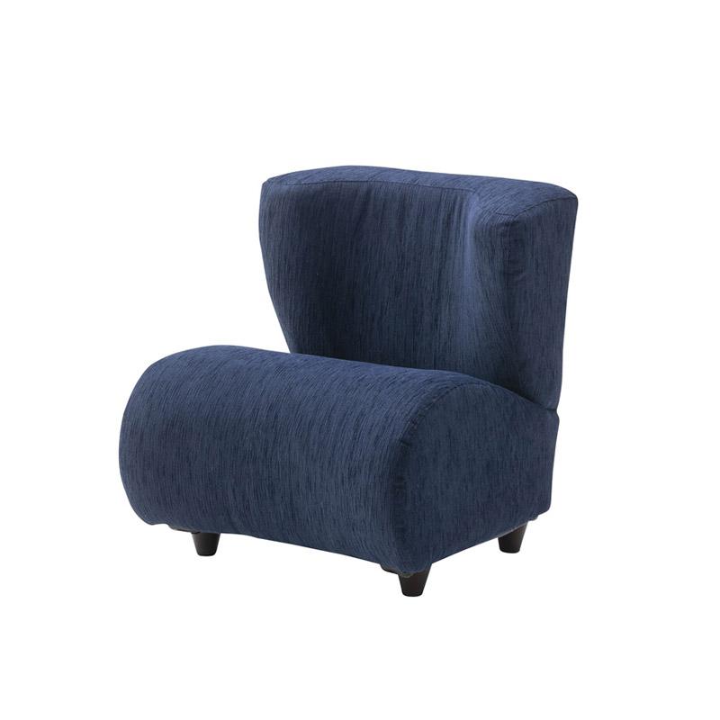 ローソファー 一人掛け 一人用 W53×D57×H53/57 ネイビー ポータブルチェア NS-611NV 東谷 azumaya