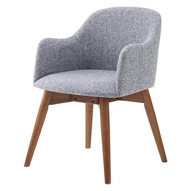 チェア ダイニングチェア 椅子 イス デスクチェア 北欧 おしゃれ 布 ファブリック完成品 W50×D55×H73 グレー カラメリ チェア KRM-010GYB 東谷 azumaya