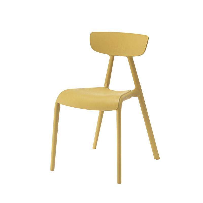 チェア ダイニングチェア 椅子 イス デスクチェア 北欧 おしゃれ 軽量 シンプル スタッキング 収納 完成品 W49×D53.5×H79.5 マスタードイエロー ペルト チェア CL-506MY 東谷 azumaya