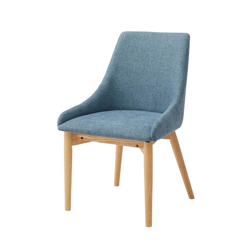 チェア ダイニングチェア 北欧 おしゃれ アームレス ファブリックW53×D57×H85 ブルー ダイニングチェア HOC-611BL 東谷 azumaya