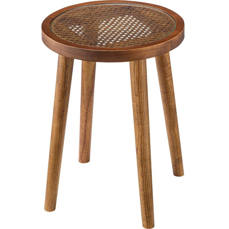 東谷 ラウンドガラステーブルS ブラウン GT-778BR