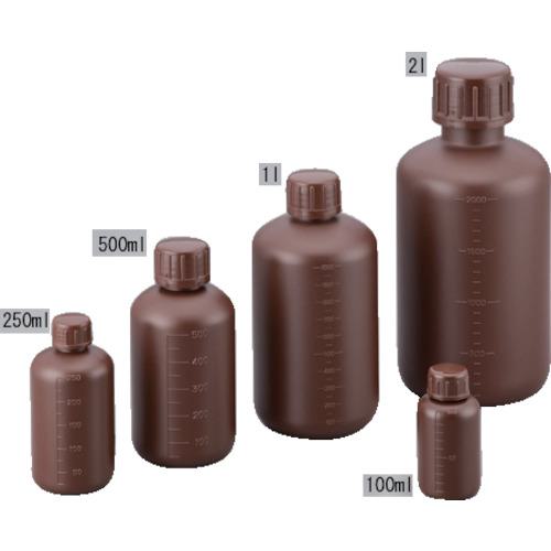■AS 細口丸型遮光瓶100ml(茶)〔品番:2507601〕【1021304:0】[送料別途見積り][掲外...