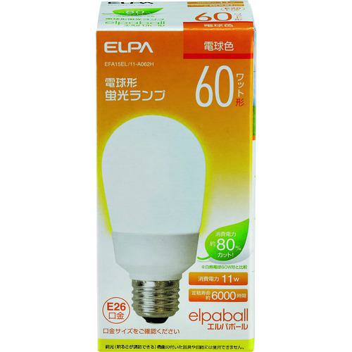 ■ELPA 電球形蛍光灯A形 60W形〔品番:EFA15EL11A062H〕【1022051:0】[店頭受取不可]