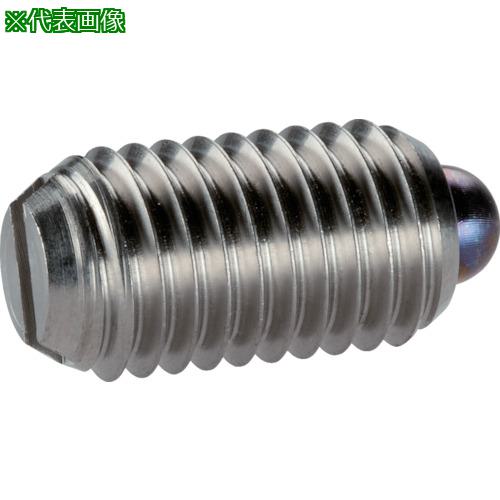 ■HALDER スプリングプランジャ スラストピン、スロット付インチ快削鋼 ボール径0.046〔品番:2B020.0133..