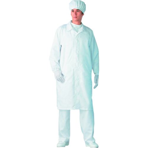 ■AS 無塵衣AS206C男女兼用ホワイト L〔品番:6753313〕【1056409:0】[送料別途見積り][掲外取寄][店頭受取不可]