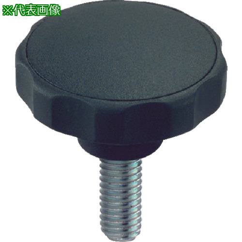 ■HALDER スターグリップ オネジ付 プラスチック 黒〔品番:24750.0320〕【1058913:0】[送料別途見積り][掲外取寄][店頭受取不可]