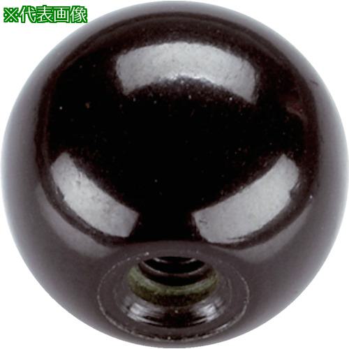 ■HALDER ボールノブ DIN 319 モールドネジ付 形状C 黒〔品番:24560.0025〕【1069671:0】[店頭受取不可]