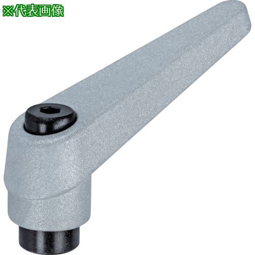 ■HALDER 位置調整付クランピングレバー メネジ付 シルバー〔品番:24400.0613〕【1069714:0】[送料別途..