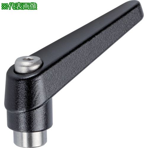 ■HALDER 位置調整付クランピングレバー メネジ付 黒〔品番:24390.0614〕【1069715:0】[送料別途見積り]..