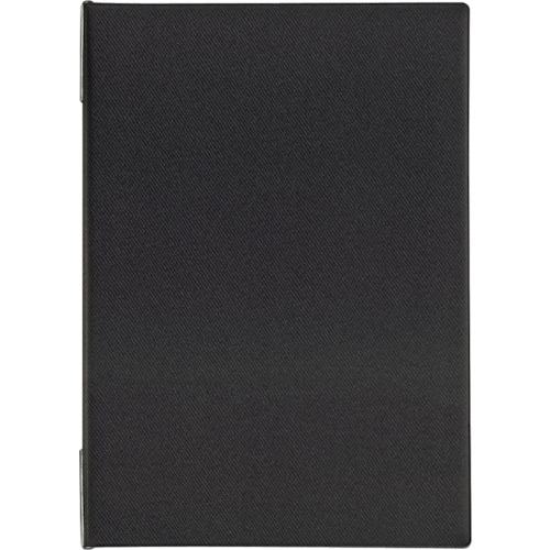■OP メニューファイル レザー調 A4 4頁 黒〔品番:MN151BK〕【1071188:0】[送料別途見積り][店頭受取不可]