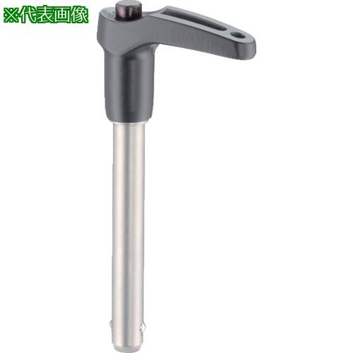 ■HALDER ボールロックピンセルフロッキングL形グリップ付 ステン析出硬化 ピン16×80〔品番:22350.0181〕【1073131:0】[送料別途見積り][掲外取寄][店頭受取不可]