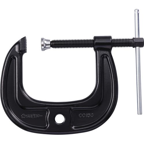 ■スーパー シャコ万力(C型)強力ワイドタイプ 150mm カチオン電着塗装〔品番:CC150〕【1085557:0】[店頭..