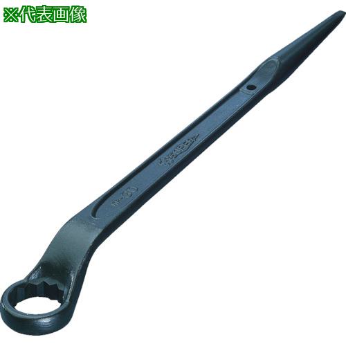 ■スーパー 60°片口めがねレンチ(六角対辺:27)しの付〔品番:KP27〕【1097636:0】[店頭受取不可]