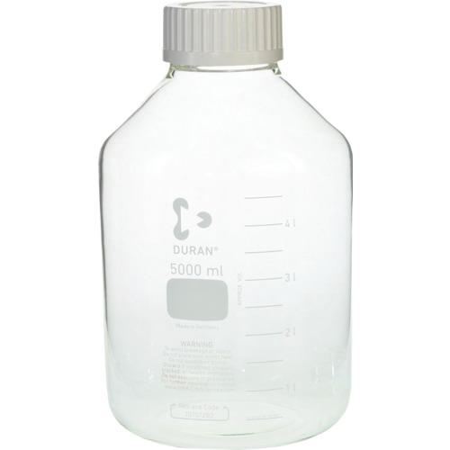 ■SIBATA 耐熱ねじ口びん 広口 白キャップ付 5000mL〔品番:01725025000〕【1116684:0】[送料別途見積り][掲外取寄][店頭受取不可]