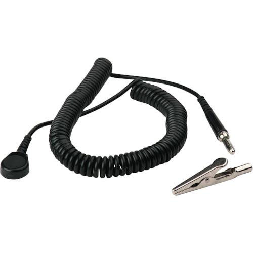 ■DESCO リストストラップ用カールコード、1.8m〔品番:2210〕【1119085:0】[送料別途見積り][掲外取寄][店頭受取不可]