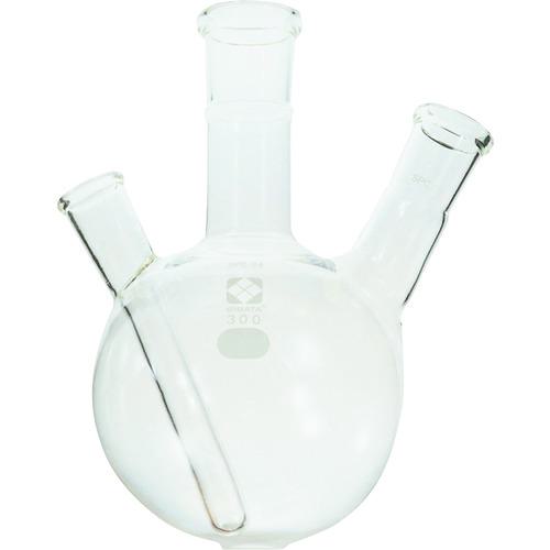 ■SIBATA SPC二口丸底フラスコ 温度計用封入管付 300mL〔品番:03112024300〕【1123031:0】[送料別途見積り][掲外取寄][店頭受取不可]