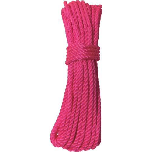 ■ユタカメイク ロープ パイレンカラーロープ 5φ×10m ピンク〔品番:A91〕【1129175:0】[店頭受取不可]