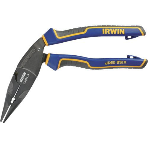 ■IRWIN エルゴマルチロングノーズ゛プライヤー 8” 205mm〔品番:1902419〕【1137312:0】[送料別途見積り][掲外取寄][店頭受取不可]