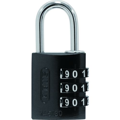 ■ABUS ナンバー可変式ダイヤル錠 145-BigD/30 BLACK 幅31mm ツル径5mm ブラック〔品番:145BIGD30BLACK〕【1147800:0】[店頭受取不可]