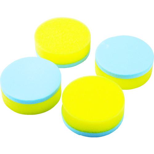 ■TRUSCO ワックス用スポンジ 丸 4個〔品番:TWS1〕【1148177:0】[店頭受取不可]