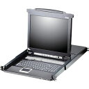 ■ATEN KVMドロワー 16ポート/17インチLCD一体型/マルチインターフェース/ロングレール〔品番:CL5716MJJL〕【1152132:0】[法人・...