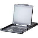 ■ATEN IP-KVMドロワー 8ポート/PS/2/USB/VGA/17インチ LCD/ショートレール(デイジーチェーンポート搭載、USBデバイス対応)〔品番...