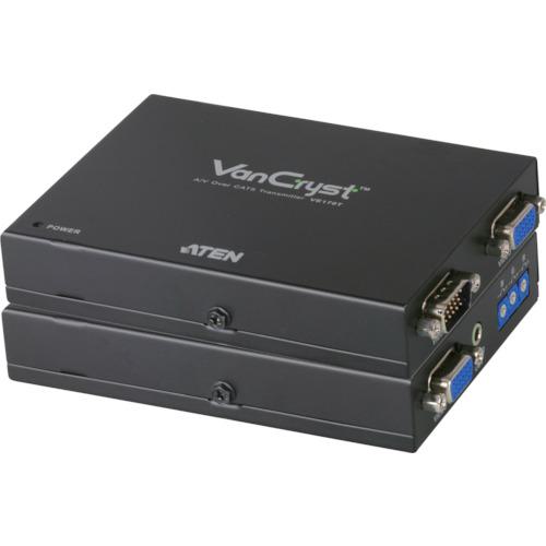 ■ATEN ビデオ延長器 VGA / Cat5 / スキュー調整対応〔品番:VE170Q〕【1152908:0】[法人・事業所限定][直送元][店頭受取不可]