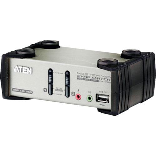 ■ATEN KVMP[[TM上]]スイッチ 2ポート/VGA/USB2.0ハブ2ポート (OSD搭載)〔品番:CS1732B〕【1152982:0】[送料別途見積り][店頭受取不可]