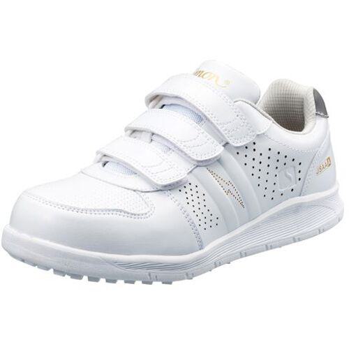 ■シモン 耐滑静電プロスニーカー NS618白静電 26.0cm〔品番:NS618WS26.0〕【1153158:0】[店頭受取不可]