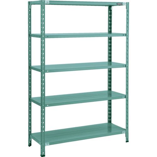 ■TRUSCO CB型セミボルトレス軽中量棚 1200X450XH1800 5段 グリーン〔品番:CB6445GN〕【1155175:0】[法人・事業所限定][直送元][店頭受取不可]