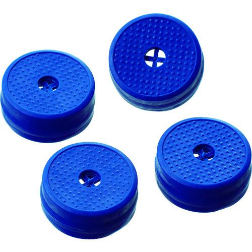 ■TRUSCO 樹脂台車 交換用すべり止めゴム ブルー 4個入り〔品番:JDSG4SB〕【1157372:0】[店頭受取不可]