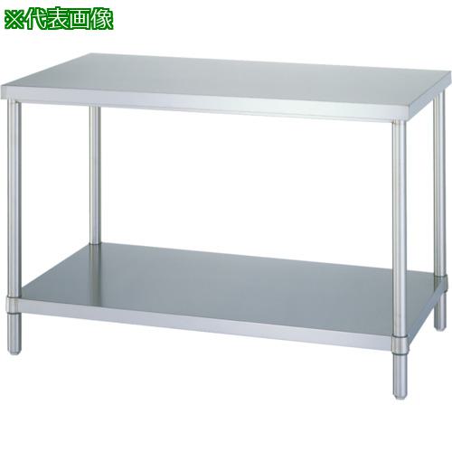 ■シンコー ステンレス作業台(ベタ棚板タイプ・SUS430) 1200×750×800〔品番:WB12075〕【1161379:0】[法人・事業所限定][直送元][店頭受取不可]