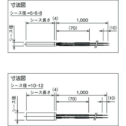 ■TRUSCO カートリッジヒーターφ8 150L 200V 350W〔品番:CH28150〕【1163524:0】[店頭受取不可] 3