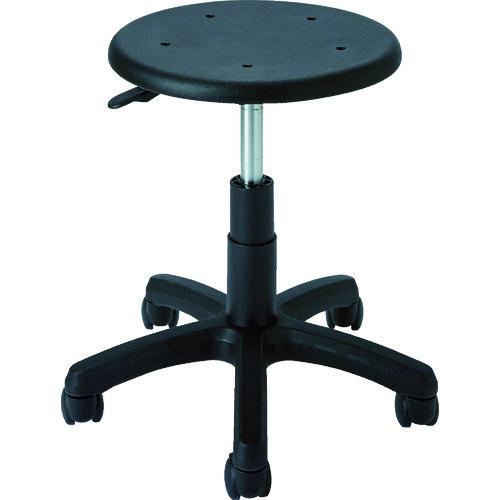 ■TRUSCO 導電チェア 背なし〔品番:DCR30BK〕【1164227:0】[店頭受取不可]