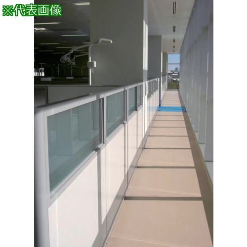 ■NAIKI 上面ガラス下面パネル布張り 450×50×1950〔品番:BGC1904〕【1171727:0】[送料別途見積り][法人・事業所限定][外直送][店頭受取不可]