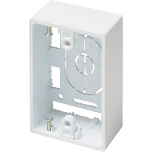 ■マサル ニュー・エフモール付属品 露出ボックス 1個用 深型 ホワイト〔品番:SFBF12〕【1216168:0】[送..