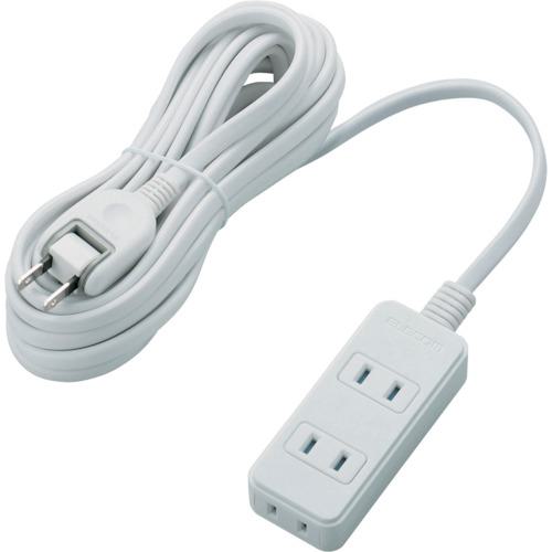 ■ELECOM 電源タップ(雷ガード・ほこりシャッター) 3個口 5m ホワイト〔品番:TKST0222350WH〕【1216326:0】[店頭受取不可]