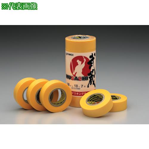 ■カモ井 和紙マスキングテープ 武蔵 12mm幅 10巻入り〔品番:MUSASHIJAN12〕【1218204:0】[店頭受取不可]