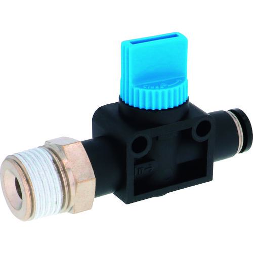 ■PISCO ハンドバルブ ストレートB3方弁チューブR3/8出力6〔品番:HV036〕【1228253:0】[送料別途見積り][掲外取寄][店頭受取不可]