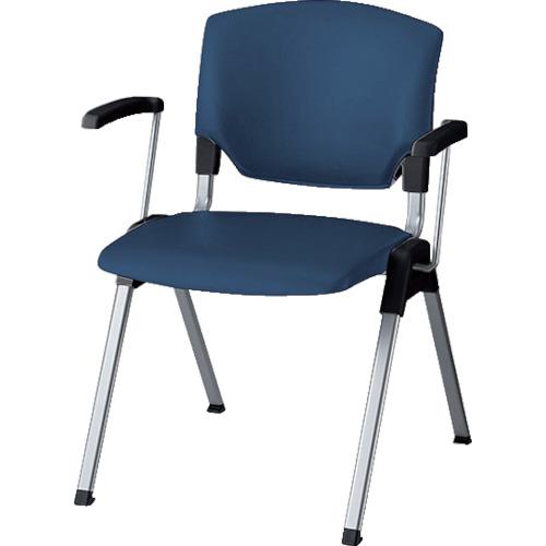 ■NAIKI 会議用チェアー〔品番:E473F1BL〕【1231939:0】[送料別途見積り][法人・事業所限定][外直送][店頭受取不可]