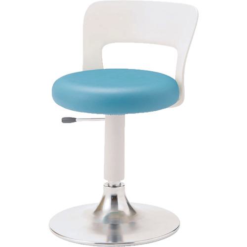 ■NAIKI 丸イス 背あり 円盤脚〔品番:E672LBL〕【1232115:0】[送料別途見積り][法人・事業所限定][外直送][店頭受取不可]