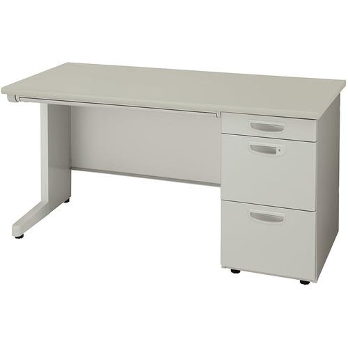 ■NAIKI 片袖デスク NED型/天板:ウォームホワイト 本体:ウォームホワイト/W1400×D700×H720〔品番:NEDH147JAWH〕【1236880:0】[送料別途見積り][法人・事業所限定][外直送][店頭受取不可]