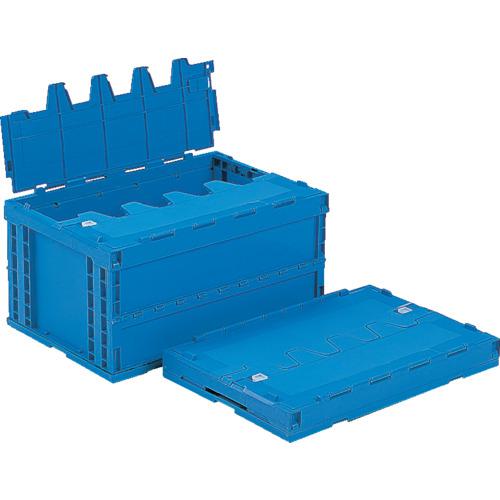 ■サンコー フタ一体型折りたたみコンテナー 550480 サンクレットオリコンP75B-B青〔品番:SKSOP75BBBL〕【1237508:0】[送料別途見積り][法人・事業所限定][外直送][店頭受取不可]