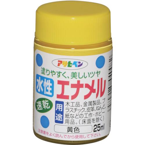 ■アサヒペン 水性エナメル 25ML 黄色〔品番:440082〕【1237771:0】[店頭受取不可]