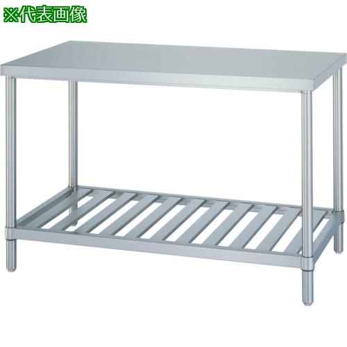 ■シンコー ステンレス作業台(スノコ棚板タイプ・SUS430) 1800×450×800〔品番:WS18045〕【1241245:0】[法人・事業所限定][外直送元][店頭受取不可]