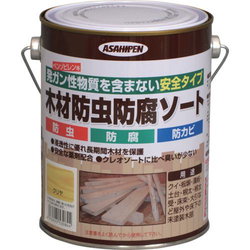 ■アサヒペン 木材防虫防腐ソート 1L 透明(クリヤ)《6缶入》〔品番:530844〕【1242540×6:0】[送料別途見..