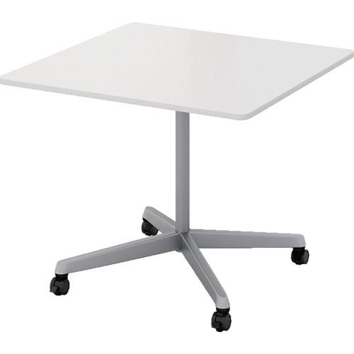 ■NAIKI フラップテーブル KHC型/天板:ホワイト 脚:シルバー/W900×D900×H720〔品番:KHCJ0990CSWH〕【1246212:0】[送料別途見積り][法人・事業所限定][外直送][店頭受取不可]