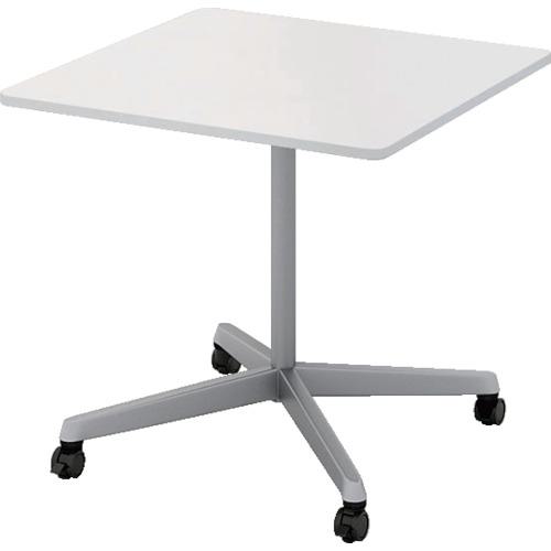 ■NAIKI フラップテーブル KHC型/天板:ホワイト 脚:シルバー/W800×D800×H720〔品番:KHCJ0880CSWH〕【124..