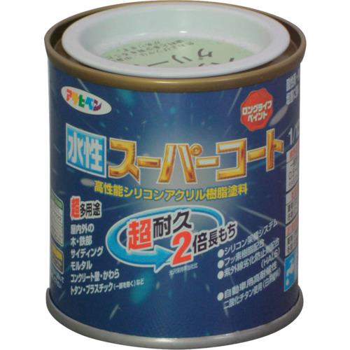 ■アサヒペン 水性スーパーコート 1/12L パステルグリーン《12個入》〔品番:411525〕【1251897×12:0】[..