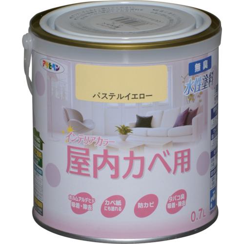 ■アサヒペン NEW水性インテリアカラー屋内カベ用 0.7L パステルイエロー《6缶入》〔品番:465085〕【125..